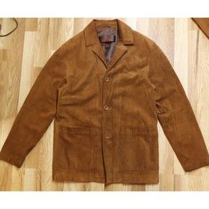Vintage Danier Leather Suede 3 Button Jacket Brown Women's Small UK 34 Coat
